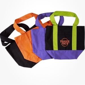 NWT Trader Joe's Halloween Mini Canvas Tote Bags